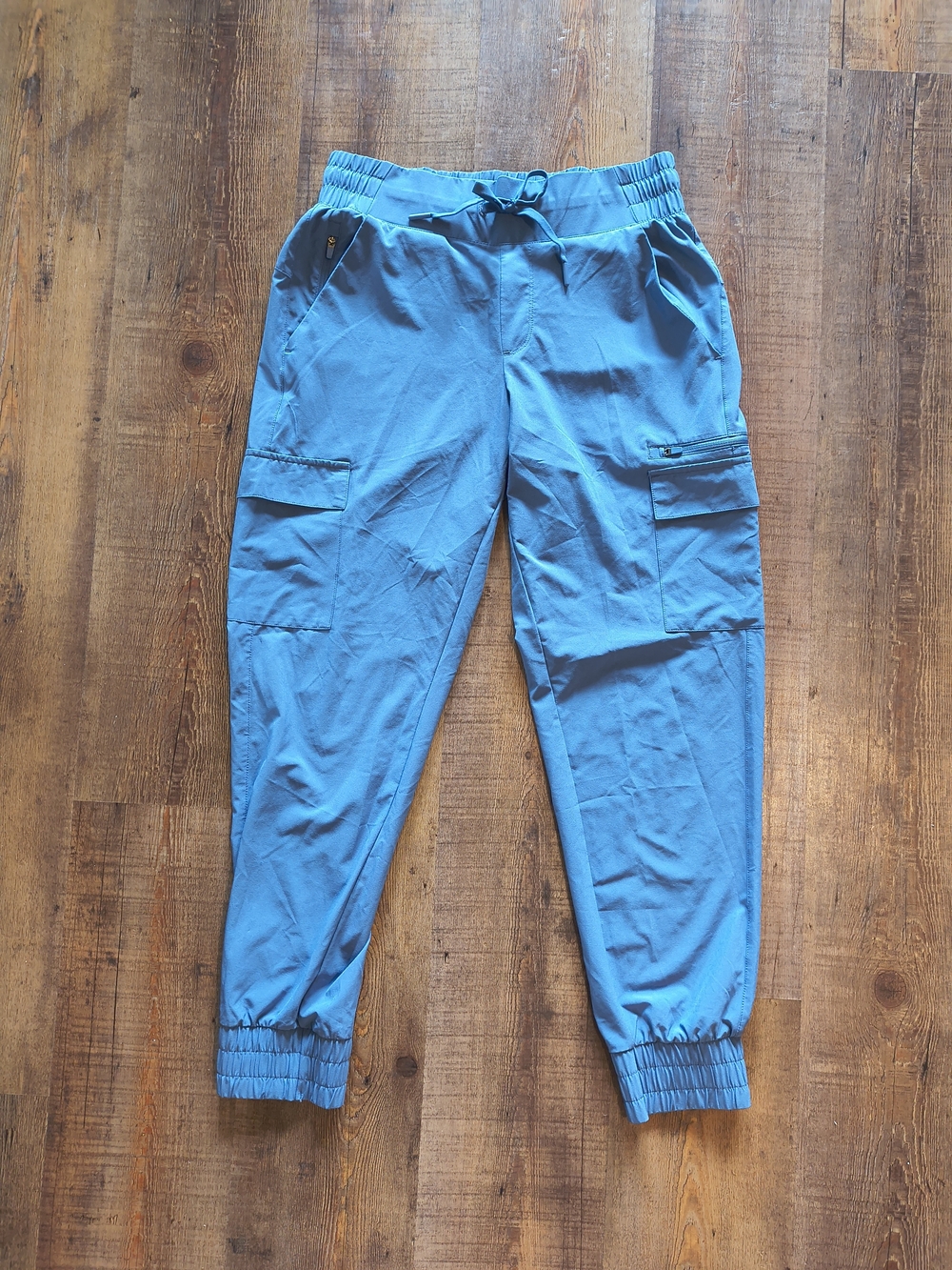 Target All In Motion Bright Blue Baggy Scrub Pants w/ Zipper Pockets Size S